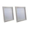 2PK SS Collective Silver Textured Dolton Boarded Photo Frame Rectangle 5x7