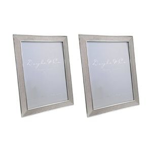 2PK SS Collective Silver Textured Dolton Boarded Photo Frame Rectangle 5x7