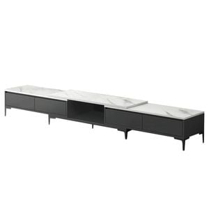 Foret Expandable Tv Stand 240-340cm Marble Cabinet 4 Drawers Entertainment Unit