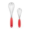 Dreamfarm Cooks Set of 30cm Flisk and 23cm Mini Flisk Fold Flat Whisks Red