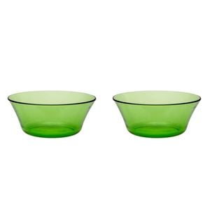 2PK Duralex Lys 23cm/2.2L Glass Salad Bowl Round - Green