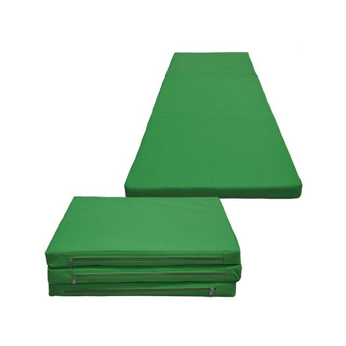2 x Folding Yoga Green Mat - Gymnastics Floor Exercise Gym Mat - 180cm*60cm*5cm