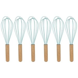6PK Urban Kitchen Silicone Whisk Mint Green 26x6.5cm Easy Grip