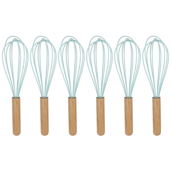 6PK Urban Kitchen Silicone Whisk Mint Green 26x6.5cm Easy Grip