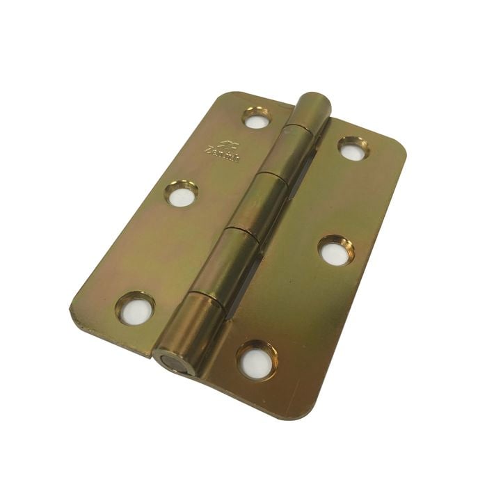 Zenith 90mm Zinc Chromate Loose Pin Radius Butt Hinge