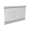 ProtectorAl 2400 x 1500mm Black Aluminium Loop And Spear Pool Fence Panel With Mid Rail
