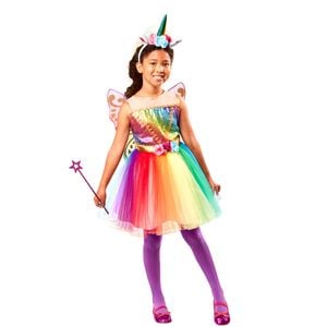 4pc Rubies Size S Unicorn Rainbow Tutu Kids/Girls Costume Set Dress Up Party
