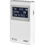 DPR39 White DAB+/FM Pocket Radio 5 Presets Includes Headphone