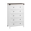 Artiss 5 Chest Of Drawers Storage Cabinet White & Walnut