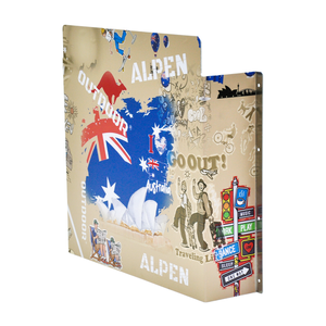 Alpen Outdoor Diesel Tank Cover Silver Gas Tank Bracket Left Right AU Flag