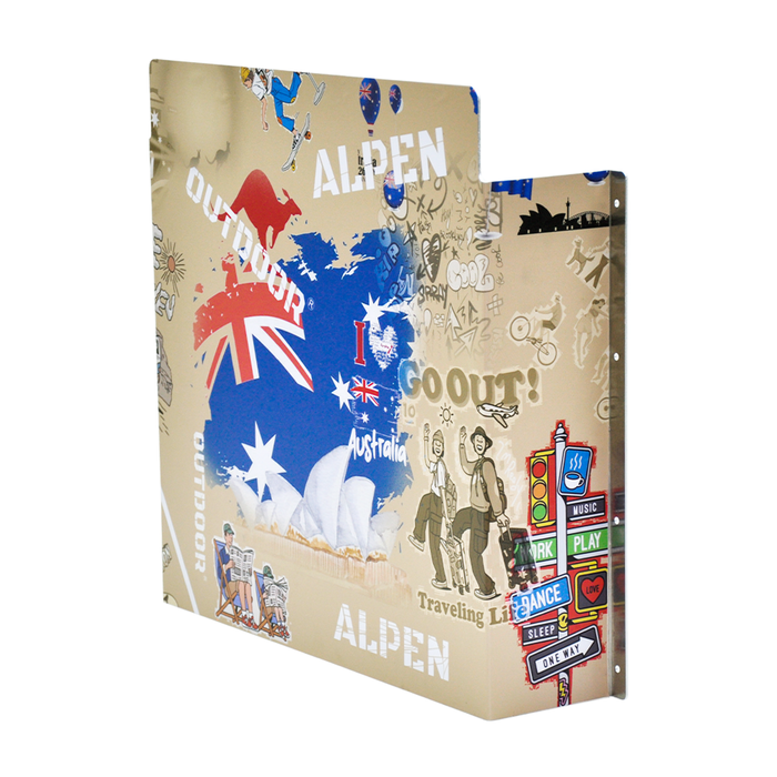 Alpen Outdoor Diesel Tank Cover Silver Gas Tank Bracket Left Right AU Flag