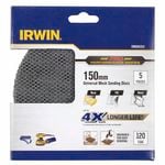 Irwin 150mm 120 Grit Orbital Sanding Disc - 5 Pack