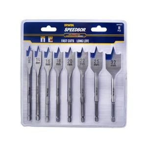 IRWIN 8 Piece Speedbor Spade Bit Set