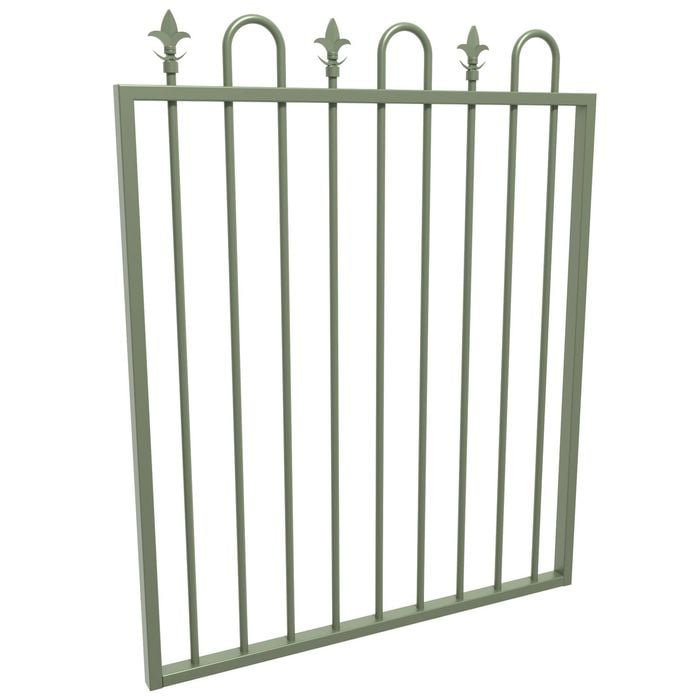 ProtectorAl 975 x 1200mm Pale Eucalypt Aluminium Loop And Spear Top Pool Gate