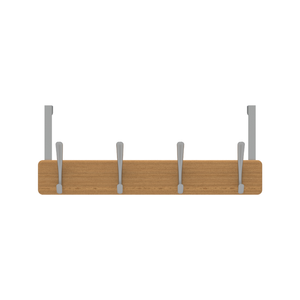 MODE 4 Chrome Hooks on Bamboo Board Over Door Hanger