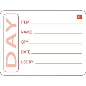 Hygiplas Food Labels Removable Prepped Food 500 Pack Commercial Kitchen Catering