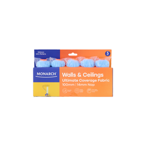 Monarch 100mm 14mm Nap Walls and Ceilings Mini Rollers - 5 Pack