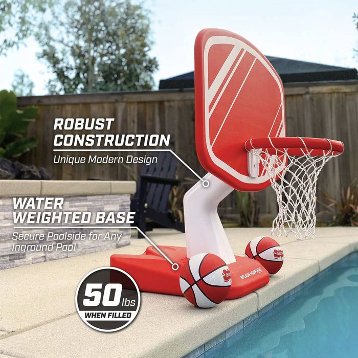 Splash Hoop PRO Poolside Basketball Game - Red