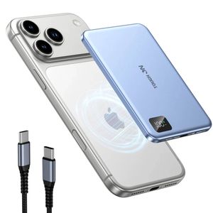 Tough On 5000mAh Ultra Slim Magnetic Power Bank Blue