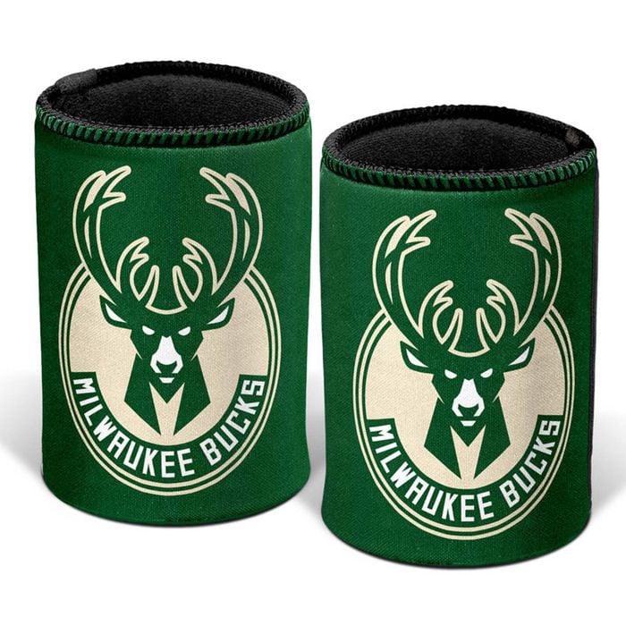 NBA Stubby Can Cooler - Milwaukee Bucks - Rubber Base - Single