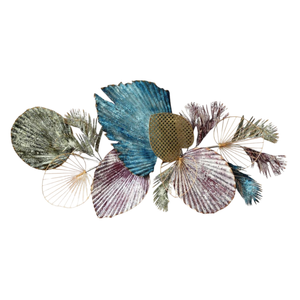 P&P Purple Leaf Metal Wall Art with Leaf Design for Indoor and Outdoor Decor