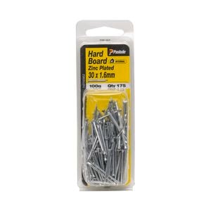 Paslode 30 x 1.6mm 100g Zinc Plated Hard Board Nail - 175 Pack