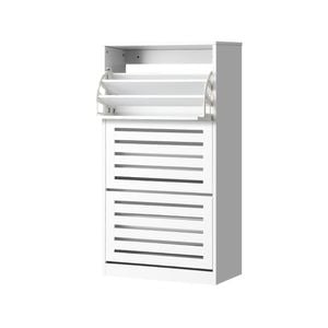 Oikiture Shoe Rack Shoes Storage Cabinet Organiser Shelf 3 Doors 45 Pairs White