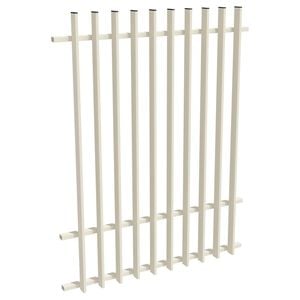 ProtectorAl 0350-1200W x 1500H Surfmist Aluminium Radiator Pool Fence Panel with mid rail