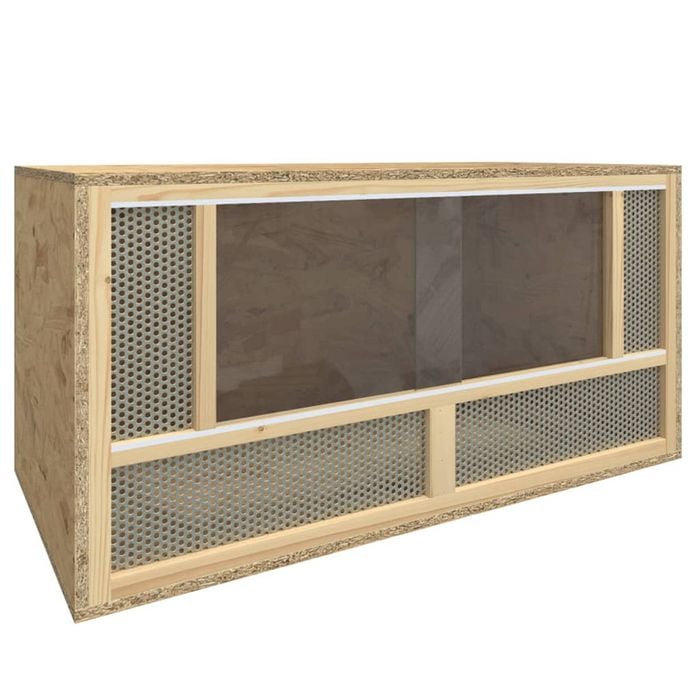 vidaXL Terrarium Engineered Wood Reptile Habitat Terrarium Jar Feeding Box 80x40x40 cm