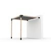 Toja 2.44 x 2.44m Grid Wall Mount Pergola Kit W/ Shade Sail