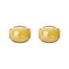 2PK E Style 24cm Glass Koami Flower Vase Decor - Amber