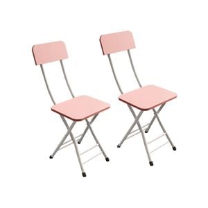 SOGA Pink Foldable Chair Set of 2