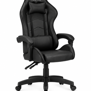 Relaxio Gaming Chair Office chair with Headrest and Lumbar Support - Black