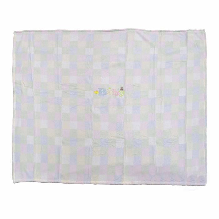 Elements Embroidery Baby Coral Fleece Blanket - Cot