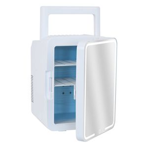 YOPOWER 12L Mini Fridge with Dimmable LED Light Mirror White