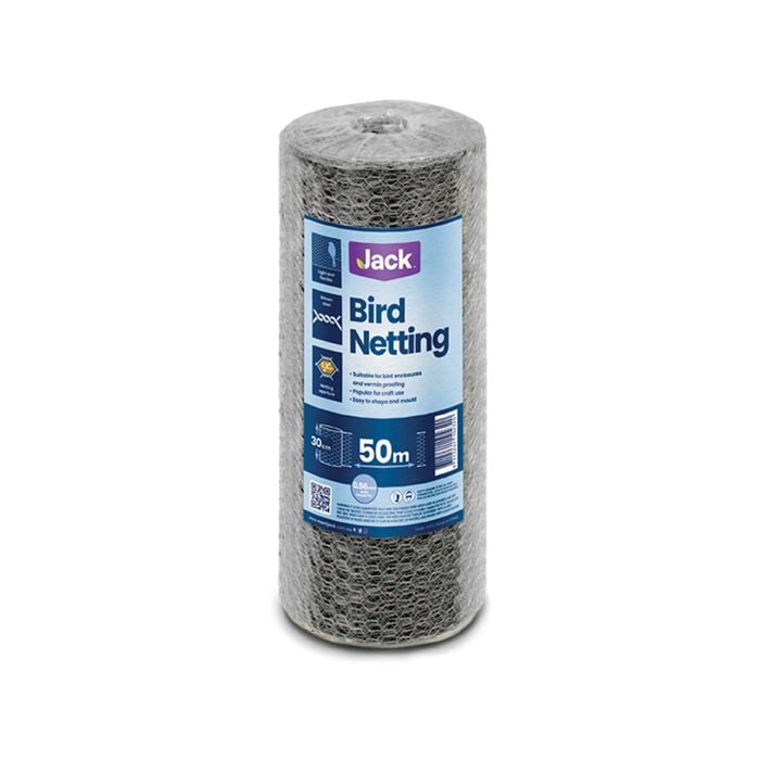 Jack 50m x 30cm x 0.56mm Wire Bird Netting