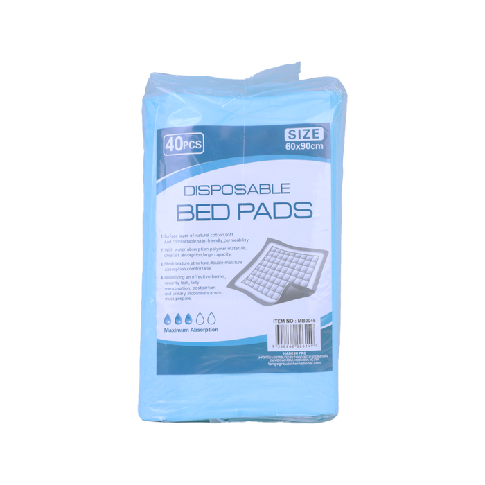 40pk Adult Disposable Bed Underpads 60 x 90cm