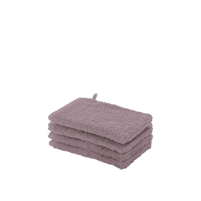 4 Pack - Luxury Egyptian Cotton Wash Mit 16x22cm - Malva