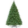 Costway 1.8M Artificial PVC 780 Tips Christmas Tree Full Decorative Pine Tree w/370 Warm LEDs-Green