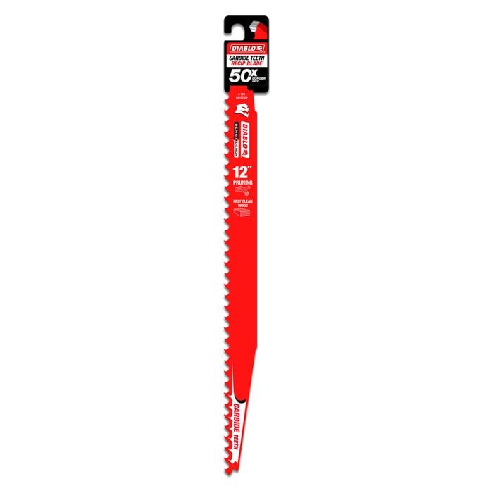 Diablo 12" Carbide Reciprocating Saw Blade For Pruning And Clean Wood