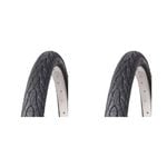 2PK AirPro Street Style Bicycle Tyre Replacement 24x1.75'' Black