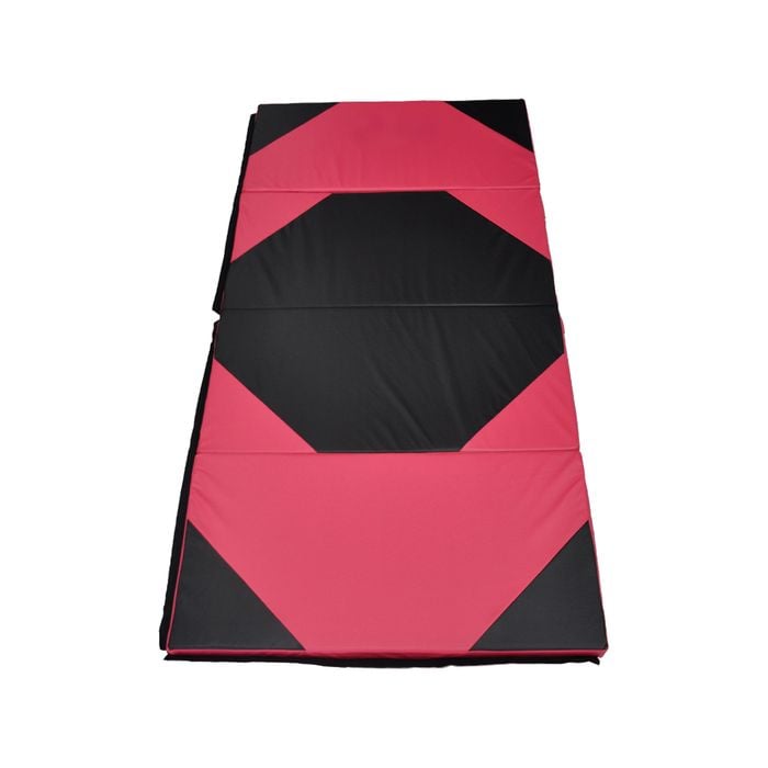 Large 240cm x 120cm x 5cm Gymnastics Folding Gym Exercise Yoga Mat - Red/Black