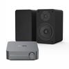 WiiM Barbershop Background Music System Streaming Amp Bookshelf Speakers