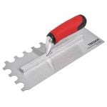 Trojan 280mm x 115mm Half Rounded Notched Plaster Trowel 
