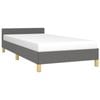 vidaXL Bed Frame without Mattress Dark Grey King Single Size Fabric