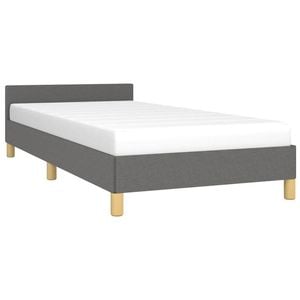 vidaXL Bed Frame without Mattress Dark Grey King Single Size Fabric