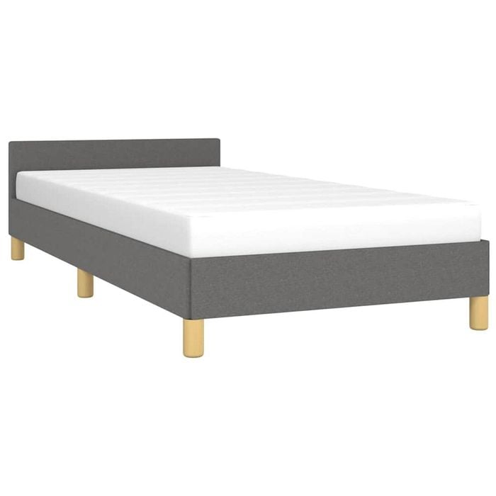 vidaXL Bed Frame without Mattress Dark Grey King Single Size Fabric