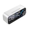Catzon Digital Dual Alarm Clock With Bluetooth Speaker Tf Music Player-white