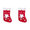 2PK LVD Festive Plush Santa Christmas Hanging Stocking 45cm Red/White