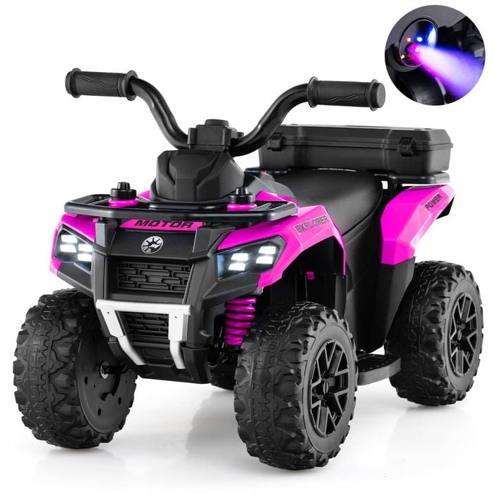 Costway 6V Kids Ride On ATV Electric Toy Car w/Music Pink
